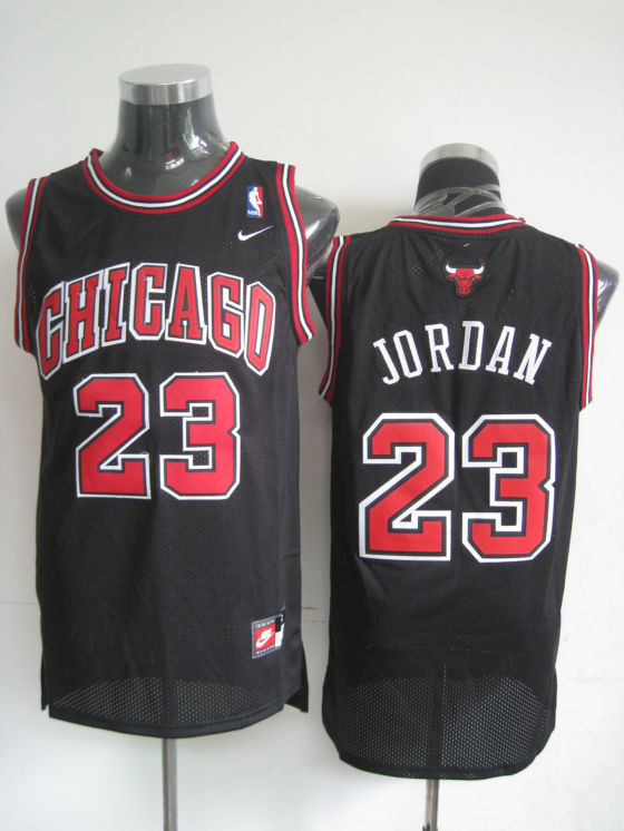 Chicago Bulls Jordan Black Red White Jersey